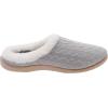 imageWHITIN Women Arch Support Fuzzy Knitted Slipper Warm Slip On House ShoesLight Grey