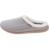 imageWHITIN Women Arch Support Fuzzy Knitted Slipper Warm Slip On House ShoesLight Grey