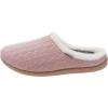 imageWHITIN Women Arch Support Fuzzy Knitted Slipper Warm Slip On House ShoesPink