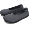 imageWHITIN Womens Barefoot Ballet Flats  Wide Toe Box  Zero Drop SoleDark Grey