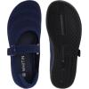 imageWHITIN Womens Barefoot Mary Jane Flats  Wide Toe Box  Zero Drop Sole  Adjustable StrapsW94  Navy Blue