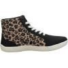 imageWHITIN Womens Wide HighTop Canvas Barefoot Sneakers  Minimalist StreetReady Fit  ComfortForward Ankle SupportW823  Leopard Black