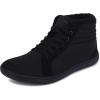 imageWHITIN Mens Wide Winter Barefoot Shoes  Hitop Minimalist Sneakers  Zero Drop Sole  Optimal Warmth amp ProtectionW826  All Black