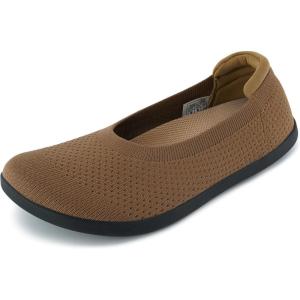 imageWHITIN Womens Barefoot Ballet Flats  Wide Toe Box  Zero Drop SoleBrown