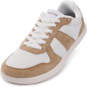 imageWHITIN Womens Wide Causal Shoes  Ultralight Fashion Sneakers  Zero DropBrown