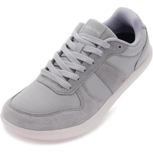 imageWHITIN Womens Wide Causal Shoes  Ultralight Fashion Sneakers  Zero DropGrey