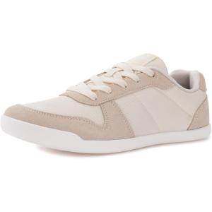 imageWHITIN Womens Wide Toe Box Barefoot Shoes  Zero Drop  Fashion Patchwork Design SneakerBeige