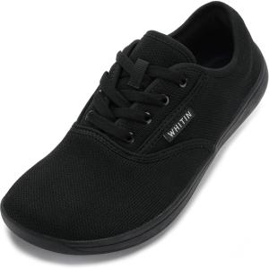 imageWHITIN Womens Wide Toe Box Minimalist Barefoot Shoes  Zero Drop SoleW872  Black