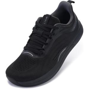 imageWHITIN Womens Wide Toe Box Road Running Shoe  Zero DropAll Black