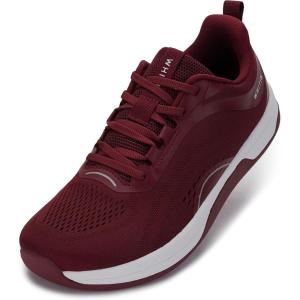 imageWHITIN Womens Wide Toe Box Road Running Shoe  Zero DropWine Red
