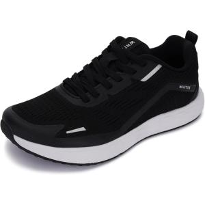 imageWHITIN Womens Wide Toe Box Road Running ShoesBlack
