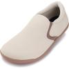 imageWHITIN Womens Wide Barefoot Shoes  Elastic VDetail Classic SlipOn  Minimalist Walking SneakersBeige Brown