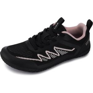 imageWHITIN Womens Barefoot Shoes  Wide Toe Box Athleisure SneakersW702pink Black