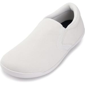 imageWHITIN Womens Wide Barefoot Shoes  Elastic VDetail Classic SlipOn  Minimalist Walking SneakersWhite